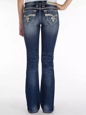 Rock Revival Vika Bootcut Jeans Sequin Bling